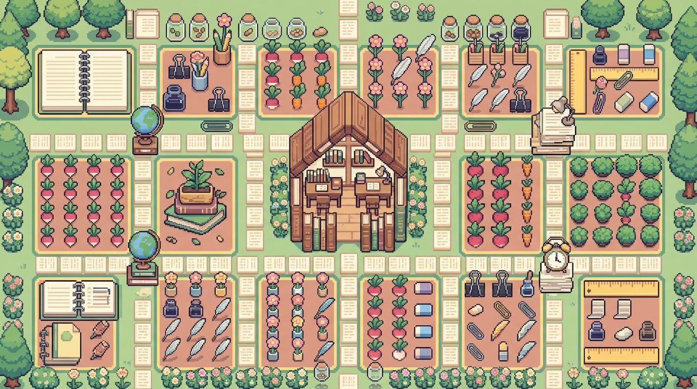 Study Bunny Farm Desk v1