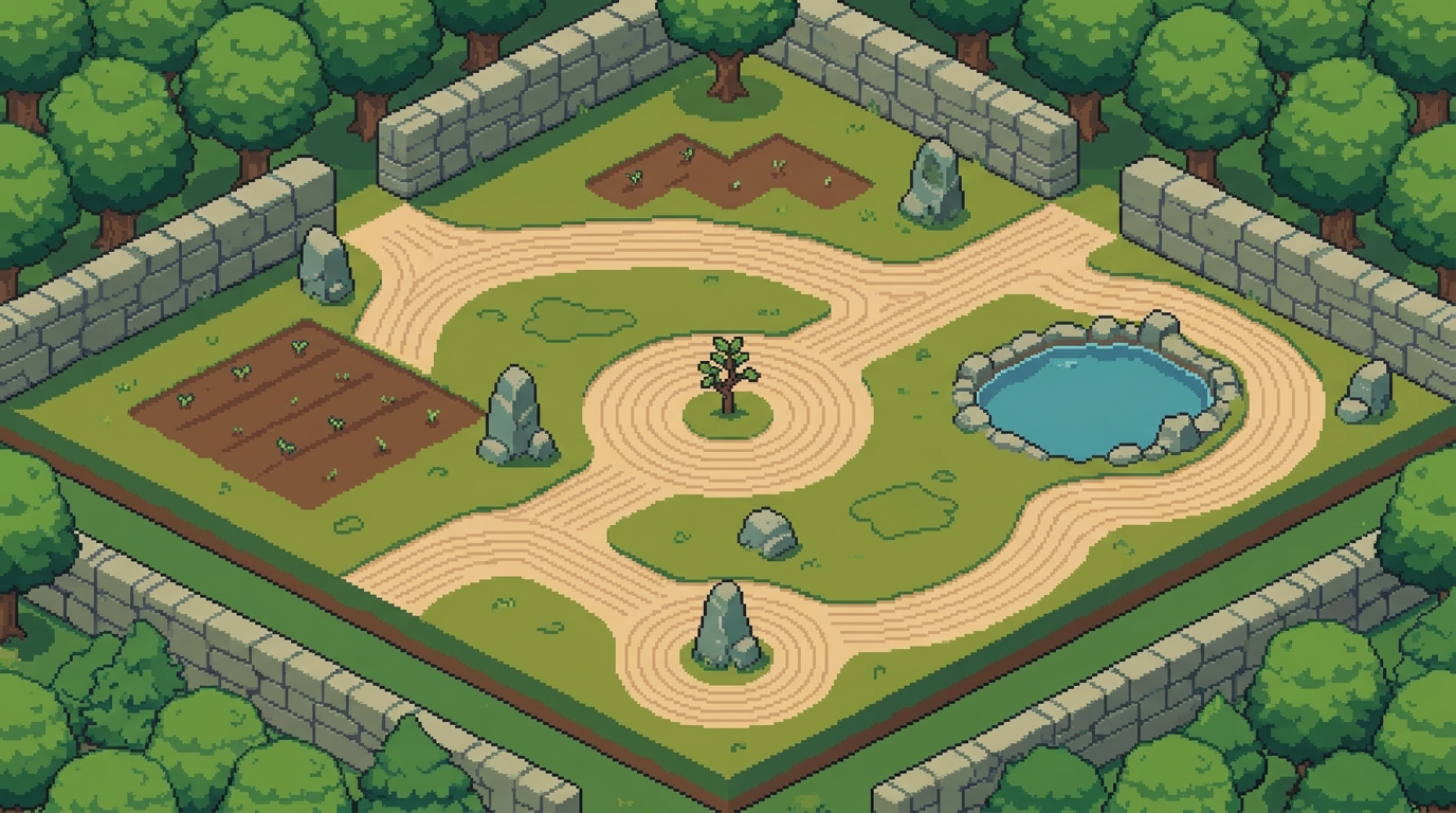 Minimal Zen Crop Garden v1
